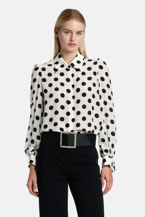 Blouses and Shirts Luisa Spagnoli Women Basale Basale CreamBlack