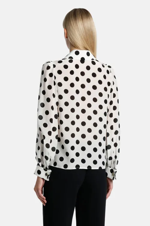Blouses and Shirts Luisa Spagnoli Women Basale Basale CreamBlack Blouses and Shirts Luisa Spagnoli Women Basale Basale CreamBlack