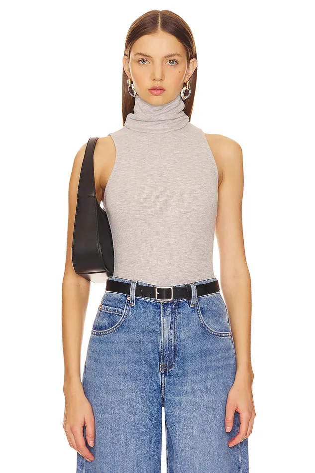 Blythe Bodysuit Heather Grey Women Lovers and Friends Tops