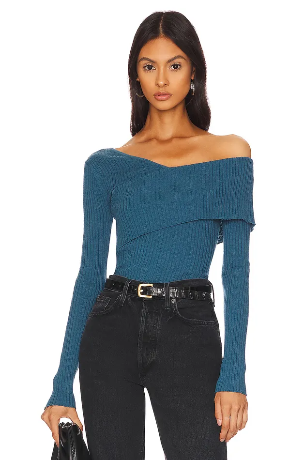 Booker Sweater Dark Teal Women Lovers and Friends Sweaters and Knits
