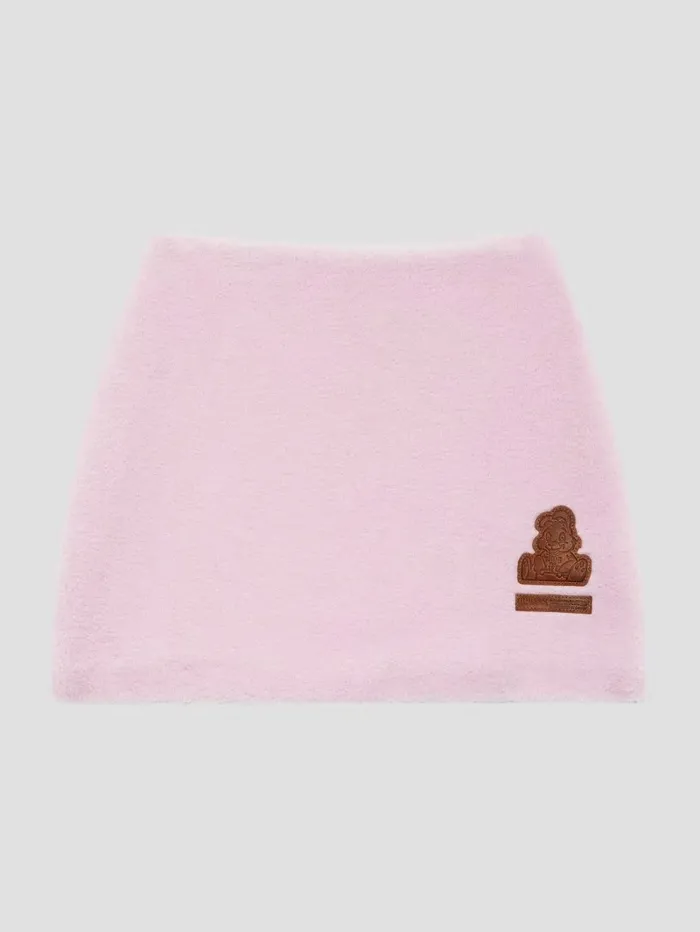 Bottoms Bunny Patch Sherpa Fleece Mini Skirt Spring Flower Pink GUESS Women