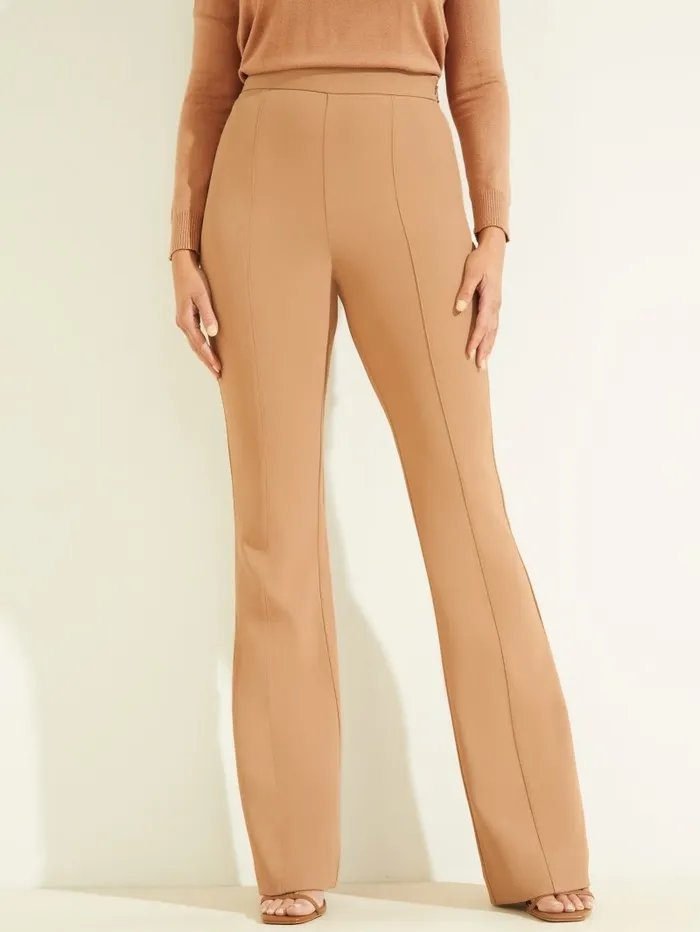 Bottoms Chloe Flared Pant Shiitake Brown GUESS Women