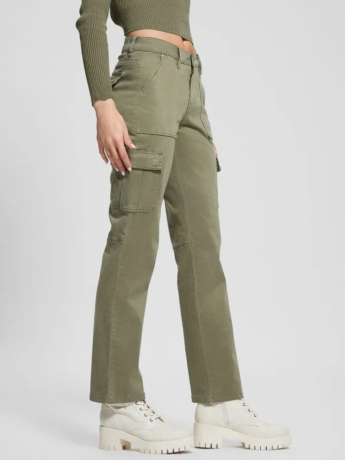 Bottoms Eco Sexy Cargo Pants Isle Wash 328243 GUESS Women