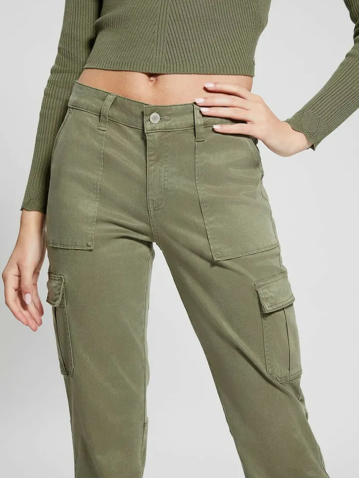 Bottoms Eco Sexy Cargo Pants Isle Wash 328243 GUESS Women