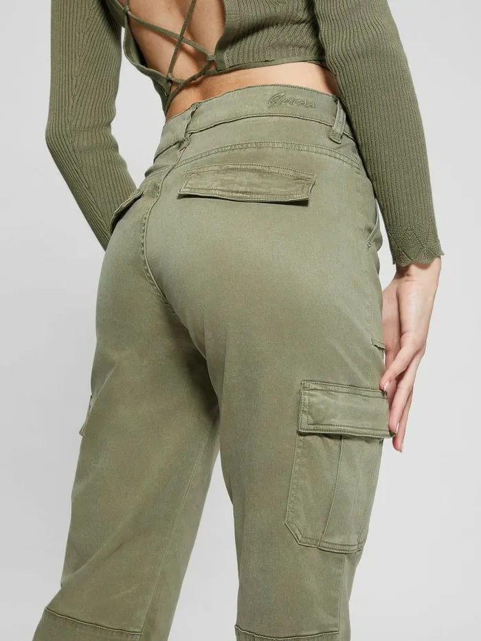 Bottoms Eco Sexy Cargo Pants Isle Wash 328243 GUESS Women