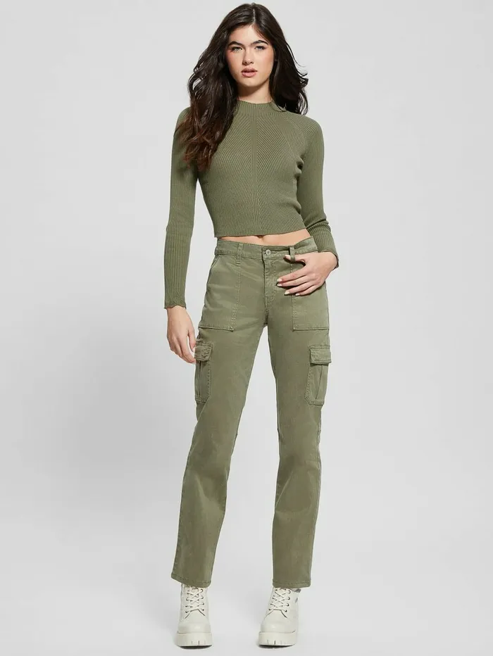 Bottoms Eco Sexy Cargo Pants Isle Wash 328243 GUESS Women
