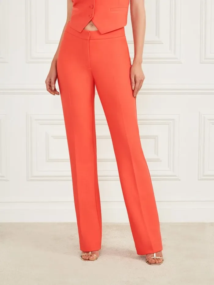 Bottoms GUESS Women Jacqueline Pant Vivacious Coral