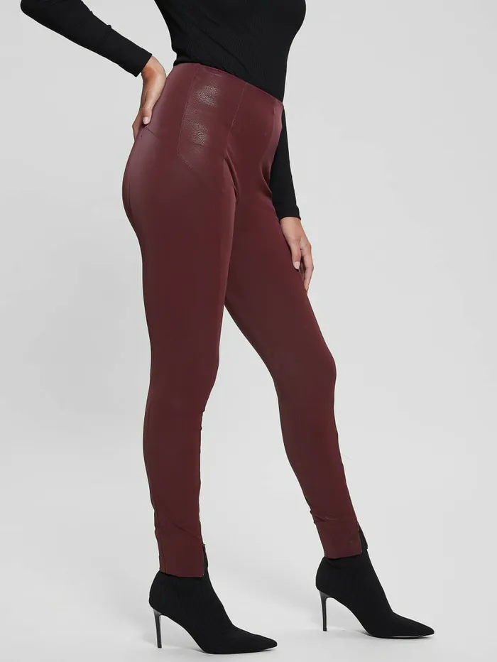 Bottoms Katt Corset Leggings Mystic Wine 8211 GUESS Women