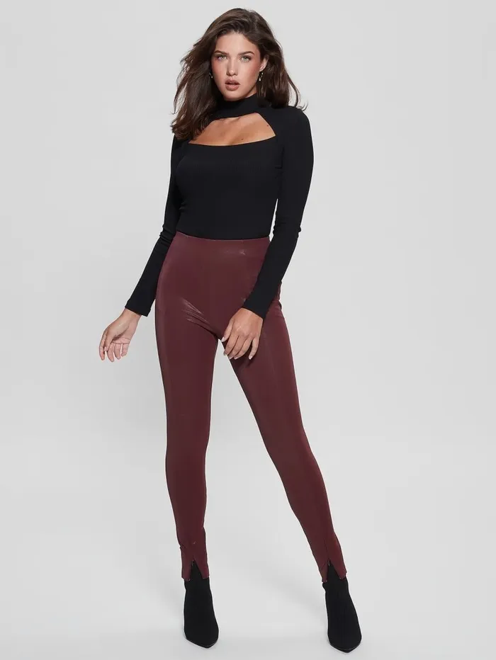 Bottoms Katt Corset Leggings Mystic Wine 8211 GUESS Women