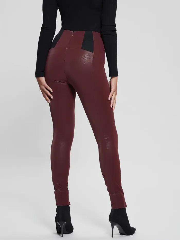 Bottoms Katt Corset Leggings Mystic Wine 8211 GUESS Women
