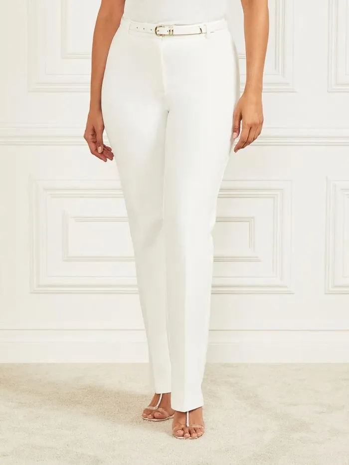 Bottoms Women GUESS Harper Pant Pale Pearl Bottoms Women GUESS Harper Pant Pale Pearl