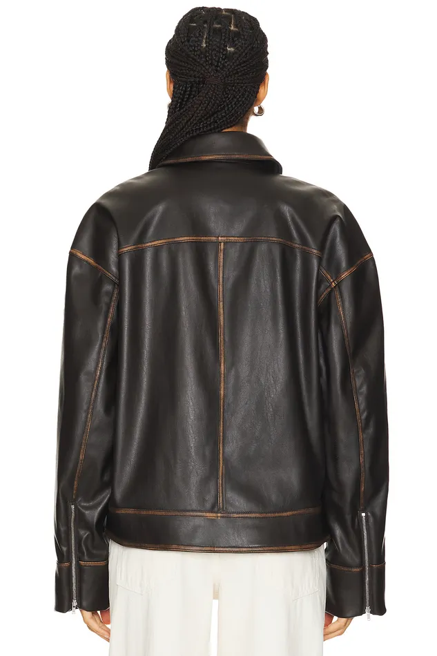 Brinley Faux Leather Jacket Brown Women Lovers and Friends Jackets and Coats Brinley Faux Leather Jacket Brown Women Lovers and Friends Jackets and Coats