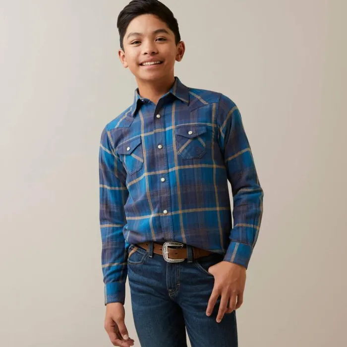 Button Down Shirts Kids Ariat Harland Retro Fit Shirt Moon Howl