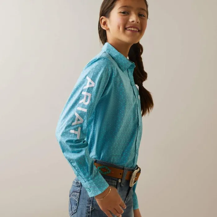 Button Down Shirts Kids Ariat Team Kirby Shirt Caidan Print Button Down Shirts Kids Ariat Team Kirby Shirt Caidan Print