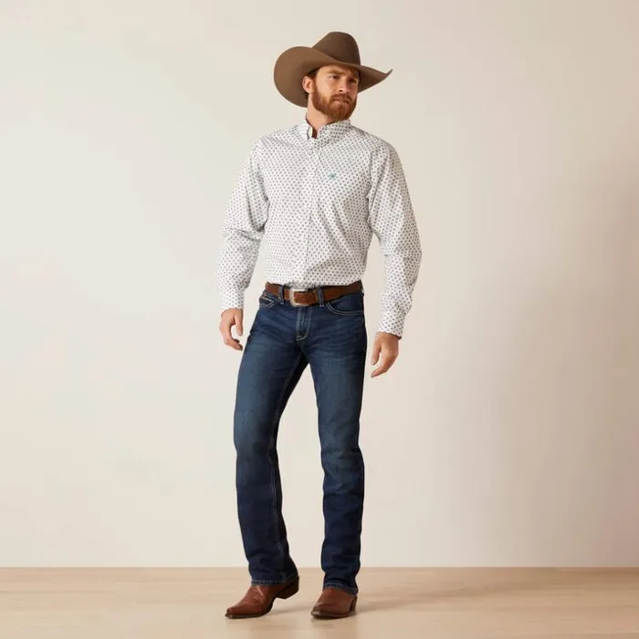 Button Down Shirts Men Ariat Boone Fitted Shirt White Button Down Shirts Men Ariat Boone Fitted Shirt White