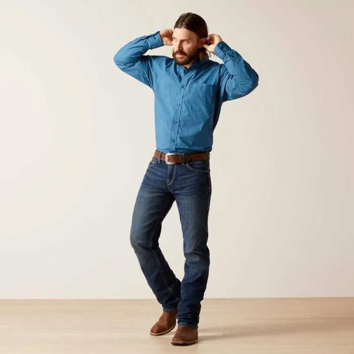 Button Down Shirts Men Ariat Braxton Classic Fit Shirt Spellbound Teal Button Down Shirts Men Ariat Braxton Classic Fit Shirt Spellbound Teal
