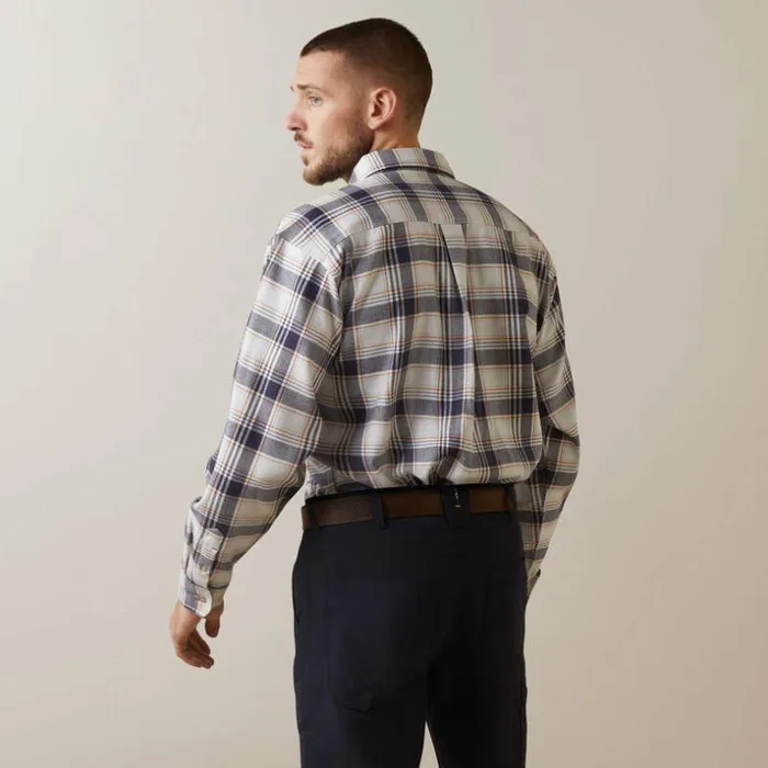 Button Down Shirts Men Ariat FR Chiseled Work Shirt Navywhite Plaid Button Down Shirts Men Ariat FR Chiseled Work Shirt Navywhite Plaid