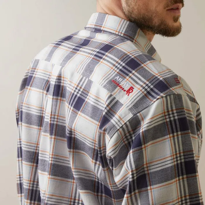 Button Down Shirts Men Ariat FR Chiseled Work Shirt Navywhite Plaid Button Down Shirts Men Ariat FR Chiseled Work Shirt Navywhite Plaid