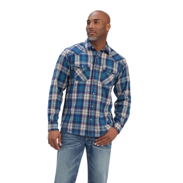 Button Down Shirts Men Ariat Huntleigh Retro Fit Shirt Curacoa