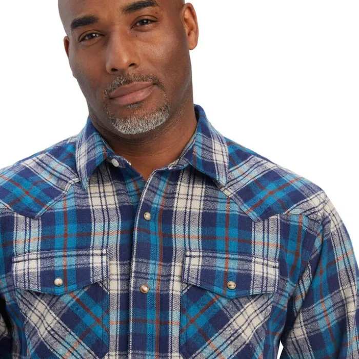 Button Down Shirts Men Ariat Huntleigh Retro Fit Shirt Curacoa