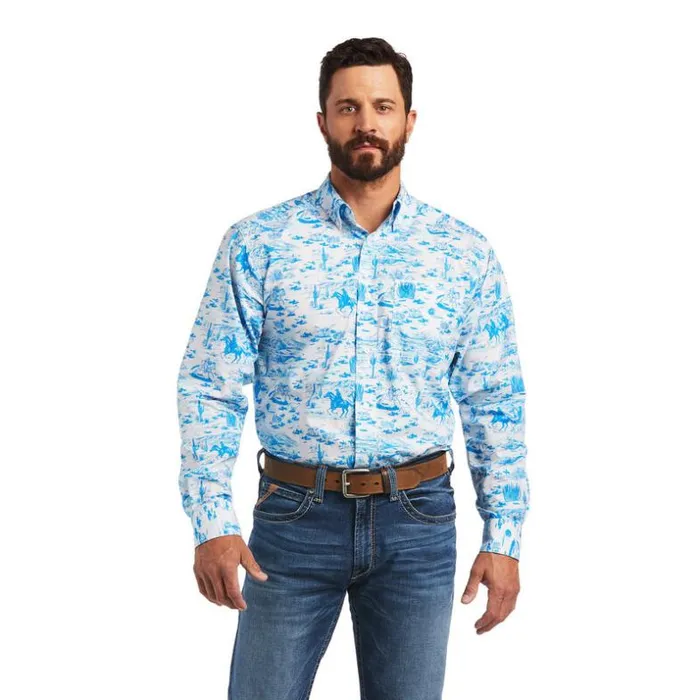 Button Down Shirts Men Ariat Marcus Classic Fit Shirt White