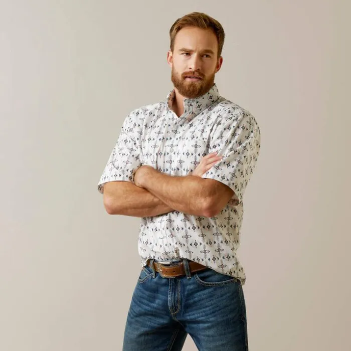 Button Down Shirts Men Ariat Otto Classic Fit Shirt White