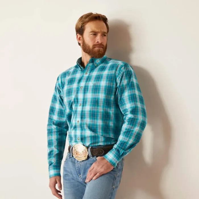 Button Down Shirts Men Ariat Pro Series Banks Fitted Shirt White