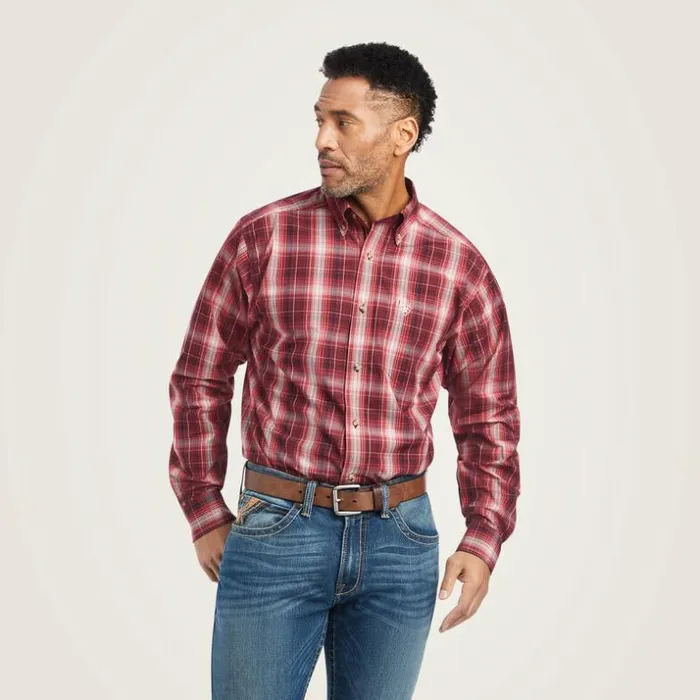 Button Down Shirts Men Ariat Pro Series Wagner Fitted Shirt Rio Red