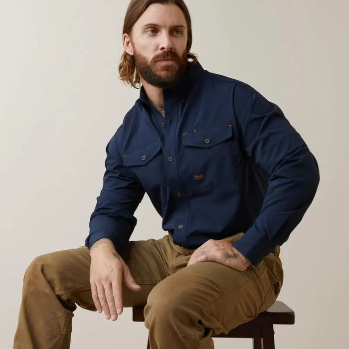 Button Down Shirts Men Ariat Rebar Made Tough VentTEK DuraStretch Work Shirt Navy Button Down Shirts Men Ariat Rebar Made Tough VentTEK DuraStretch Work Shirt Navy