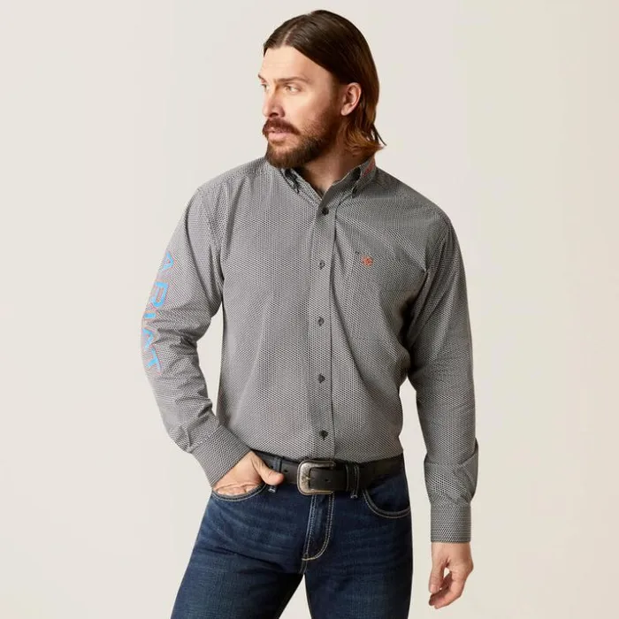Button Down Shirts Men Ariat Team Whitt Classic Fit Shirt White