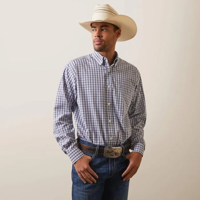 Button Down Shirts Men Ariat Wrinkle Free Ace Classic Fit Shirt White