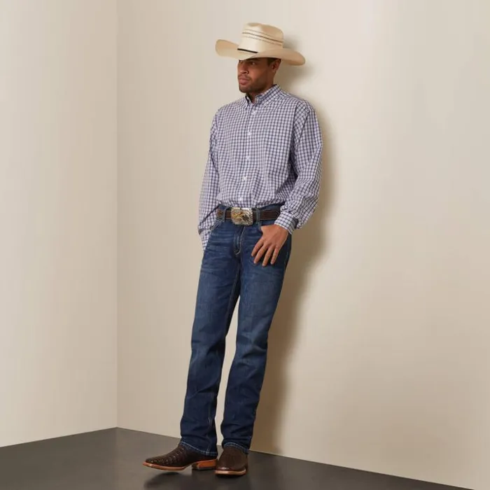 Button Down Shirts Men Ariat Wrinkle Free Ace Classic Fit Shirt White