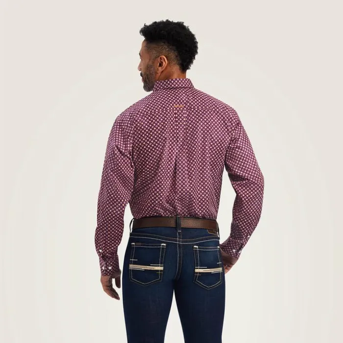 Button Down Shirts Men Ariat Wrinkle Free Deklan Classic Fit Shirt Pickled Beet
