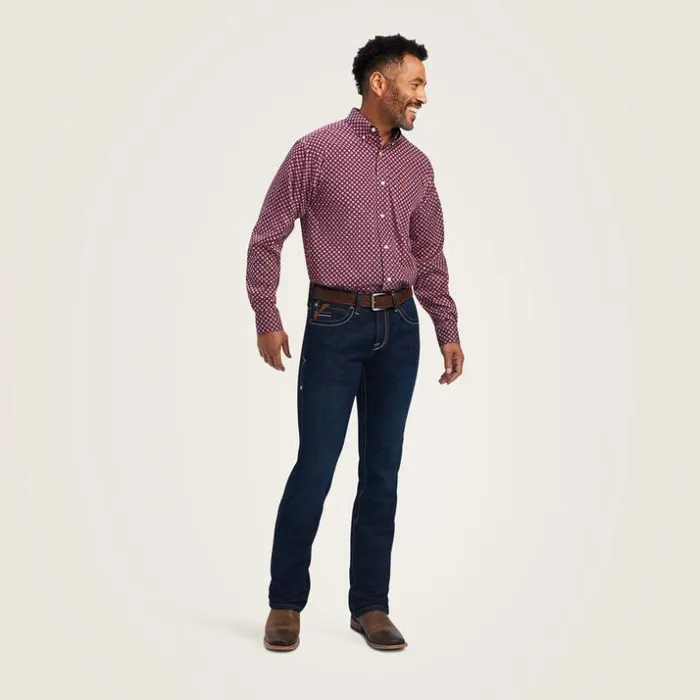Button Down Shirts Men Ariat Wrinkle Free Deklan Classic Fit Shirt Pickled Beet