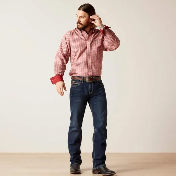 Button Down Shirts Men Ariat Wrinkle Free Kairo Classic Fit Shirt Biking Red Button Down Shirts Men Ariat Wrinkle Free Kairo Classic Fit Shirt Biking Red