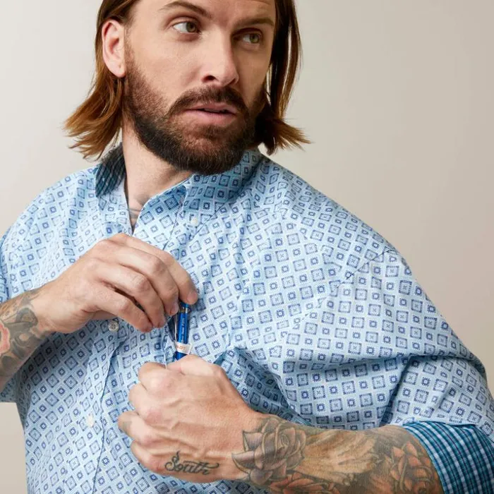Button Down Shirts Men Ariat Wrinkle Free Wayne Classic Fit Shirt Aquaville Button Down Shirts Men Ariat Wrinkle Free Wayne Classic Fit Shirt Aquaville