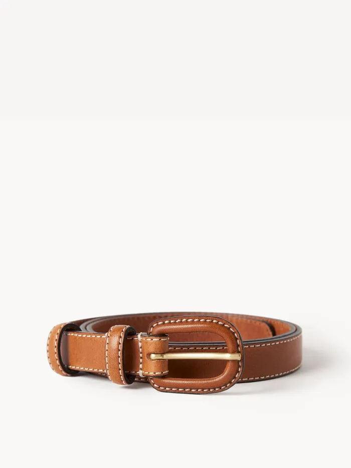 By Malene Birger Belts Women Salio Leather Belt Caramel Cafe
