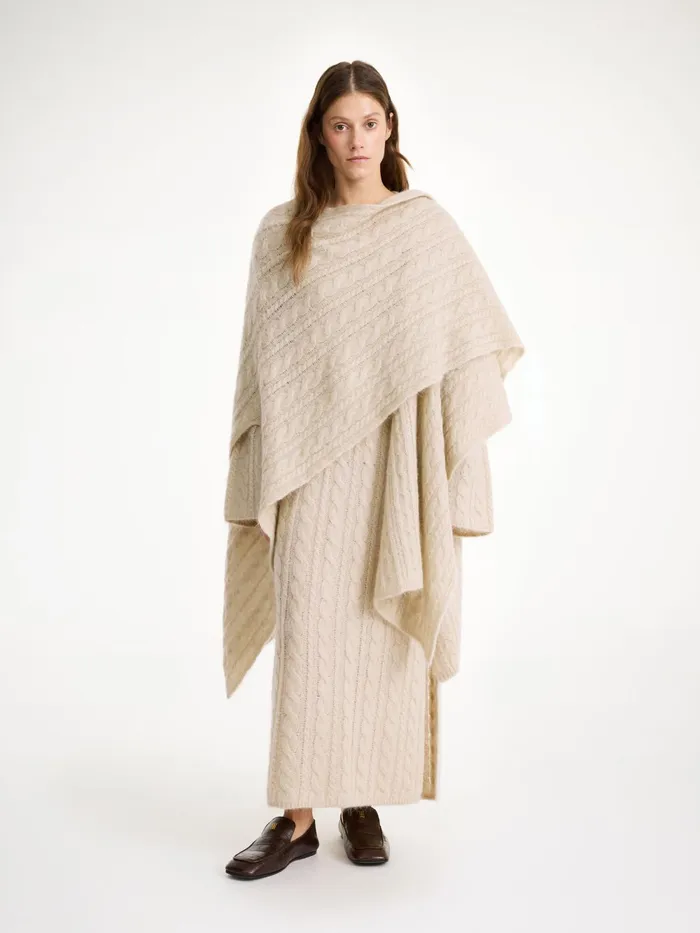 By Malene Birger Coats and Jackets Women Kassillas WoolBlend Poncho Oyster Gray By Malene Birger Coats and Jackets Women Kassillas WoolBlend Poncho Oyster Gray