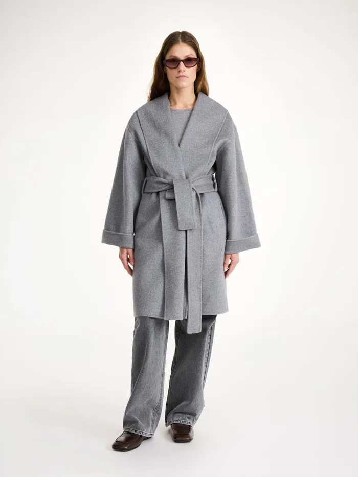 By Malene Birger Coats and Jackets Women Trullas Wool Coat Grey Melange