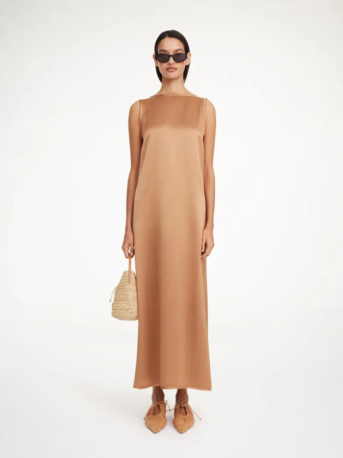 By Malene Birger Dresses Women Audette Maxi Dress Tobacco Brown