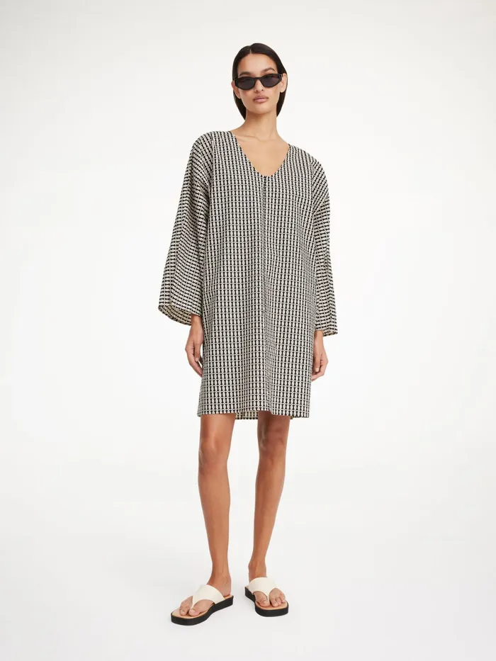 By Malene Birger Dresses Women Ceila Organic Cotton Dress Black Monogram