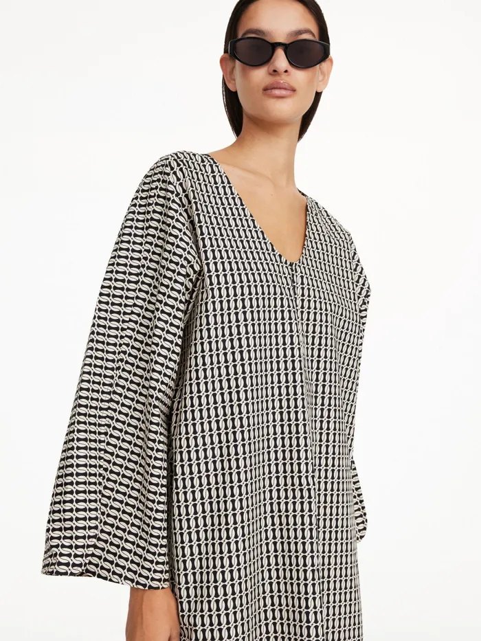 By Malene Birger Dresses Women Ceila Organic Cotton Dress Black Monogram
