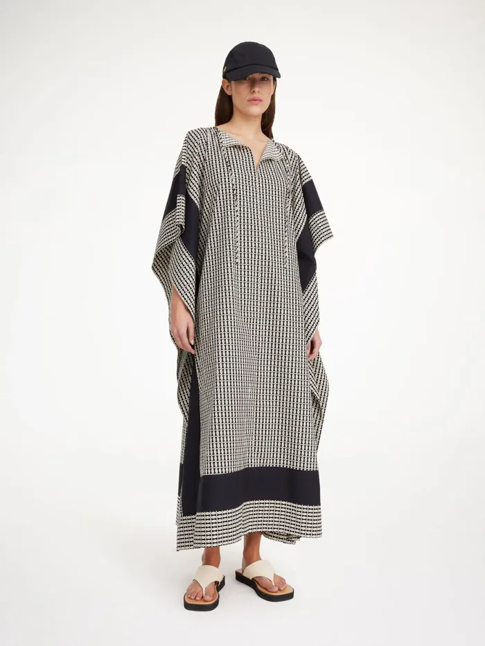 By Malene Birger Dresses Women Sennasi Kaftan Dress Black Monogram
