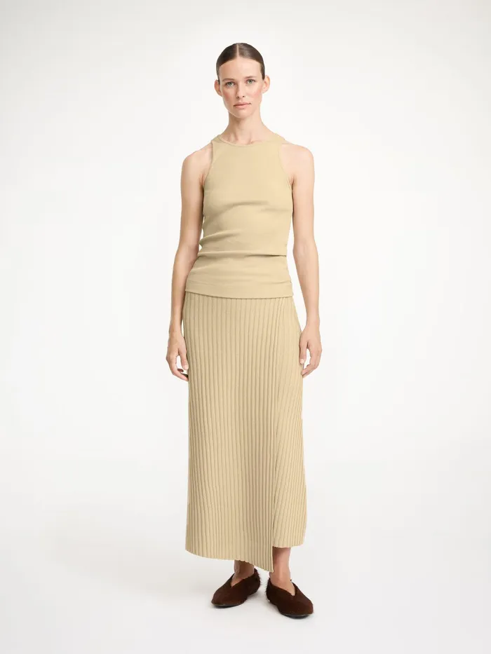 By Malene Birger Knitwear Women Cassila Wool Midi Skirt Old Beige