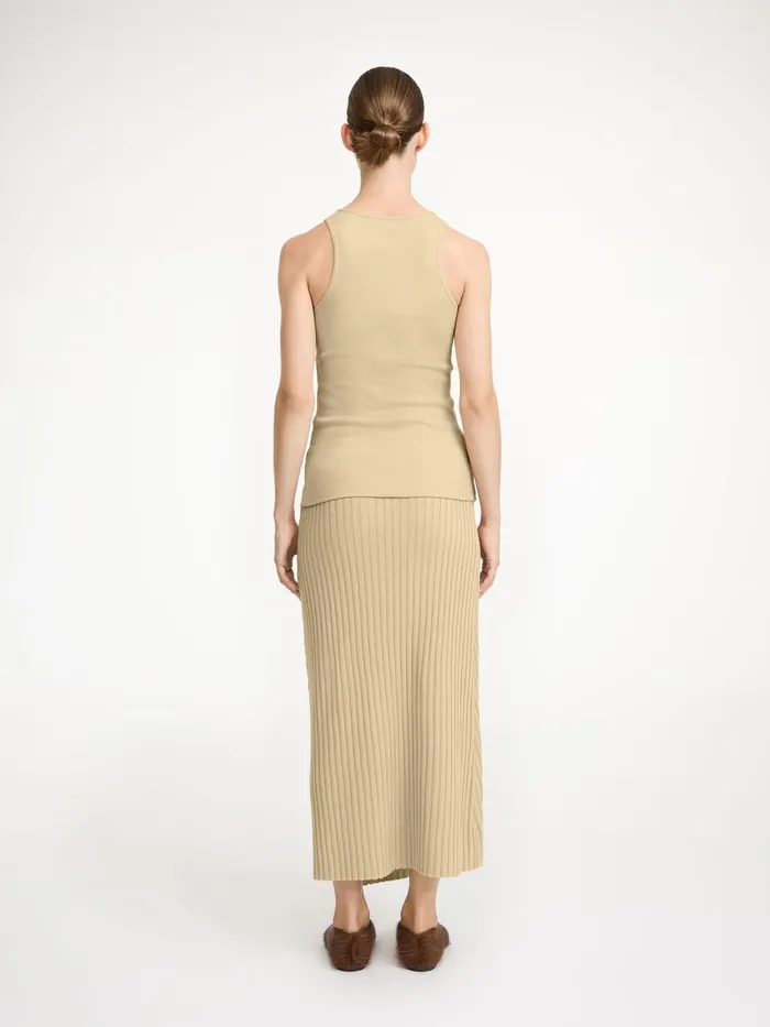 By Malene Birger Knitwear Women Cassila Wool Midi Skirt Old Beige