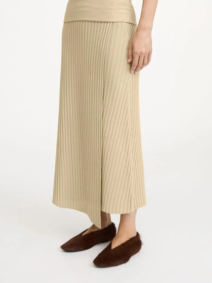 By Malene Birger Knitwear Women Cassila Wool Midi Skirt Old Beige
