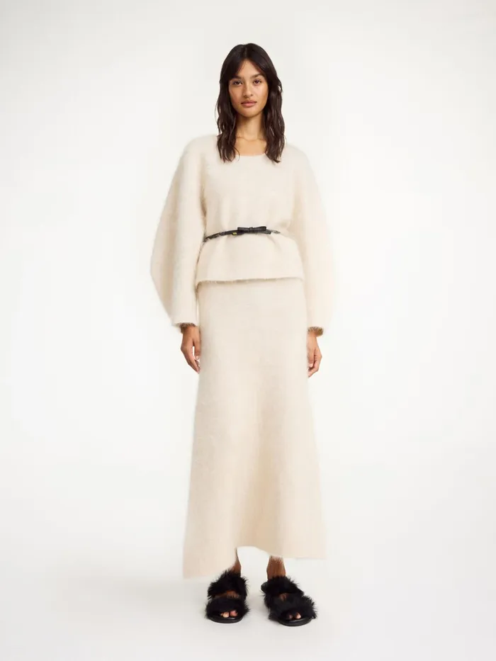 By Malene Birger Knitwear Women Christina Maxi Skirt Oyster Gray