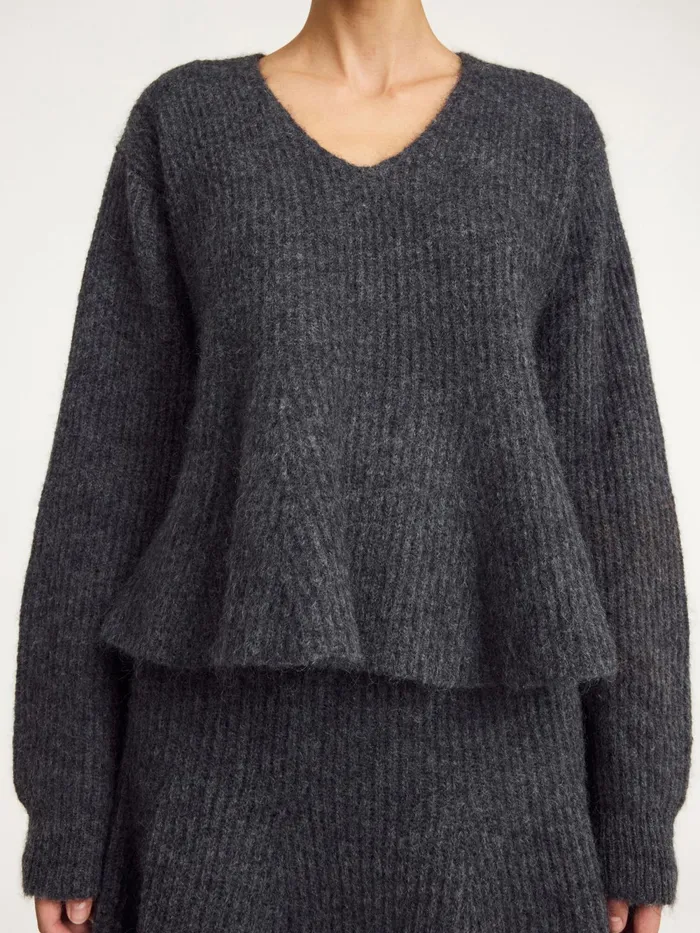 By Malene Birger Knitwear Women Cova Sweater Grey Melange