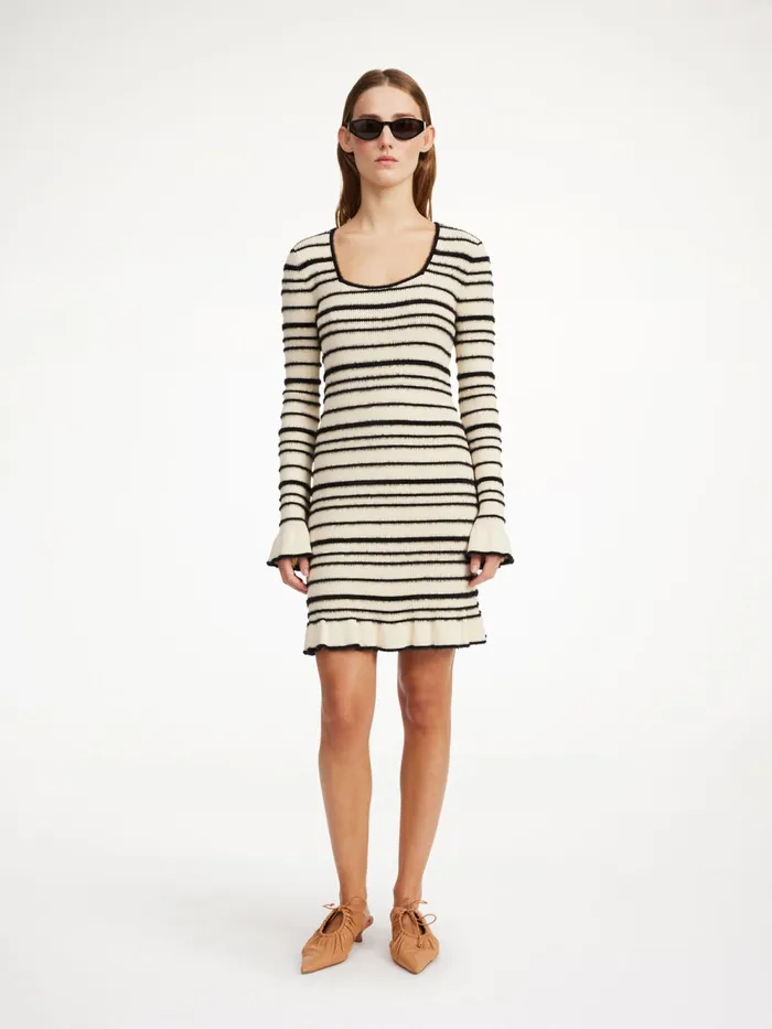 By Malene Birger Knitwear Women Mailey Midi Dress Black Stripe