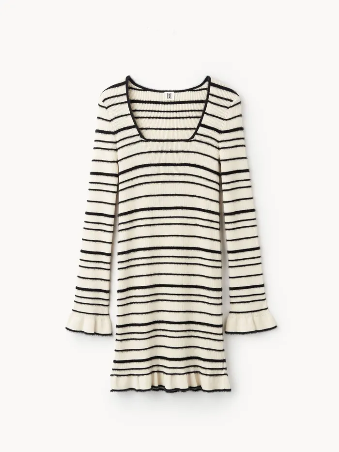 By Malene Birger Knitwear Women Mailey Midi Dress Black Stripe
